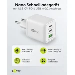 Goobay Φορτιστής Χωρίς Καλώδιο με Θύρα USB-A και 2 Θύρες USB-C 65W Power Delivery Λευκός (64754) 64754 - Image 4