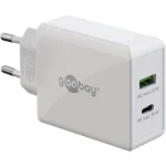 Goobay Φορτιστής Χωρίς Καλώδιο με Θύρα USB-A και Θύρα USB-C 30W Power Delivery Λευκός (61674) 61674