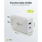 Goobay Φορτιστής Χωρίς Καλώδιο με Θύρα USB-A και Θύρα USB-C 30W Power Delivery Λευκός (61674) 61674 - Image 4