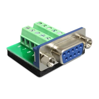 DeLock Sub-D 9 pin female to Terminal Block 10 pin (65268) 65268