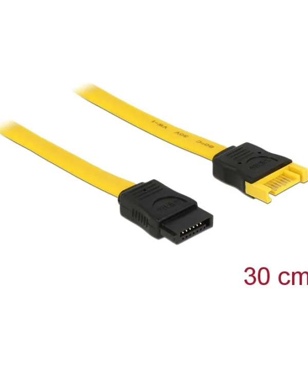 DeLock 7-Pin SATA III - 7-Pin SATA III Cable 30cm Κίτρινο (82855) 82855