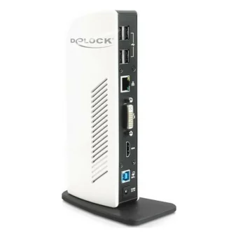DeLock USB-A Docking Station με HDMI Ethernet Λευκό (87568) 87568
