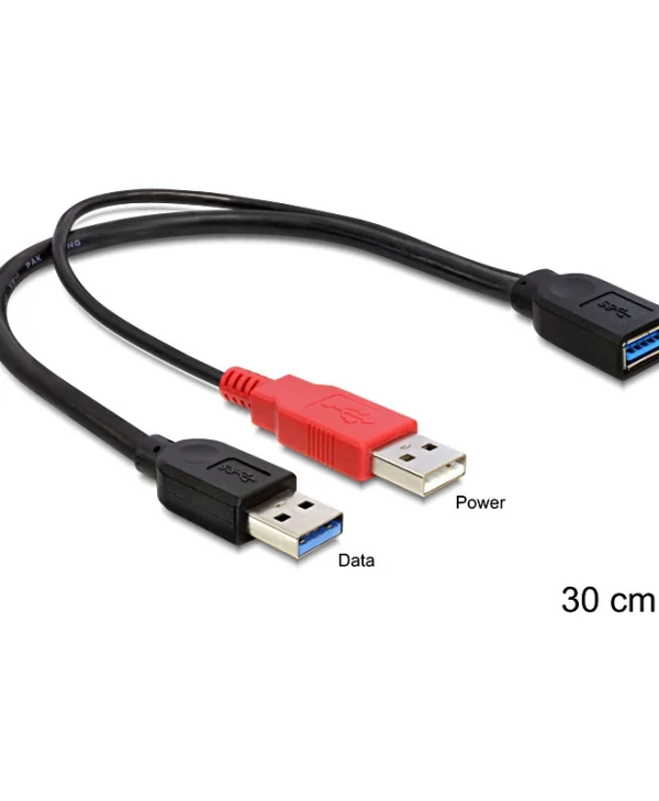 DeLock Μετατροπέας USB-A 2x male σε USB-A female 1τμχ 83176 83176