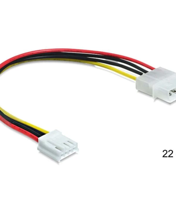 DeLock 4-Pin Molex - 4-Pin Floppy Cable 0.24m Πολύχρωμο 83184 83184