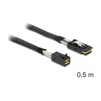 DeLock Mini SAS - Mini SAS Cable 50cm Μαύρο (83388) 83388