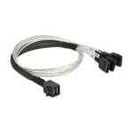 DeLock Mini SAS - 7-Pin SATA III Cable 50cm Μαύρο (83392) 83392