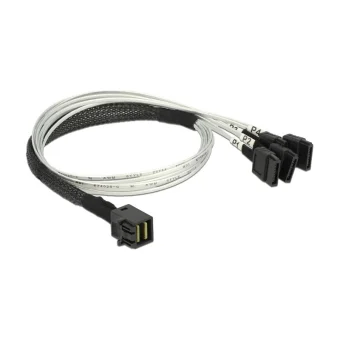 DeLock Mini SAS - 7-Pin SATA III Cable 50cm Μαύρο (83392) 83392