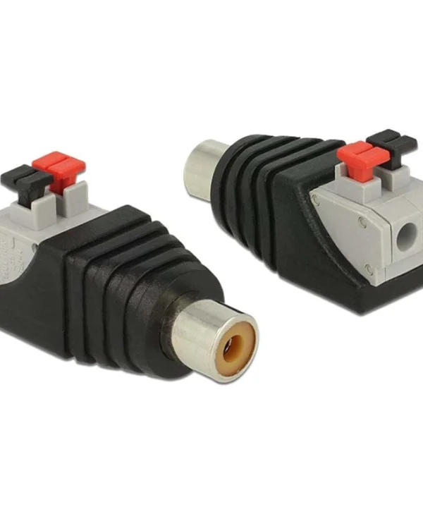 DeLock RCA female - Terminal Block with push button 2 pin (65565) 65565