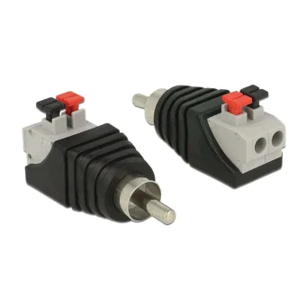 DeLock Βύσμα RCA male Μαύρο 65566 65566