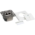 LogiLink Διπλή Πρίζα Δικτύου RJ45 με Πλαίσιο σε Λευκό Χρώμα NP0123 NP0123