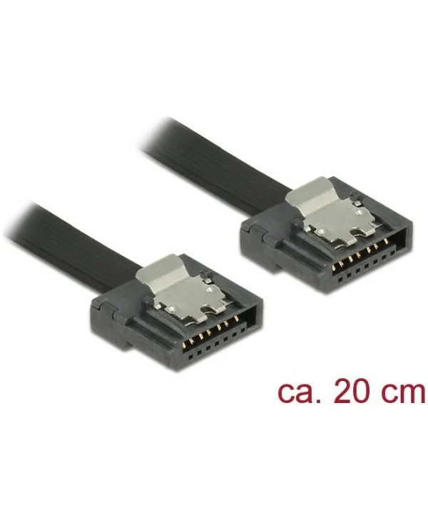 DeLock 7-Pin SATA III - 7-Pin SATA III Cable 0.20m Μαύρο (83839) 83839
