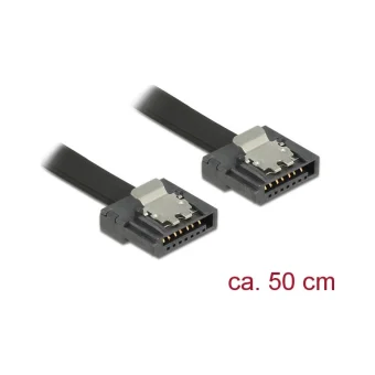 DeLock 7-Pin SATA III - 7-Pin SATA III Cable 50cm Μαύρο (83841) 83841