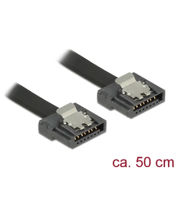 DeLock 7-Pin SATA III - 7-Pin SATA III Cable 50cm Μαύρο (83841) 83841