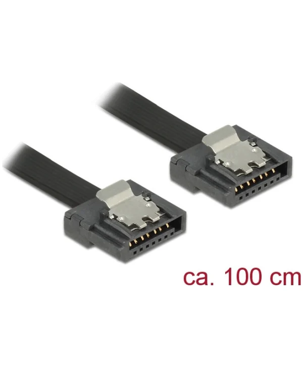 DeLock 7-Pin SATA III male - 7-Pin SATA III male Cable 1m Μαύρο (83843) 83843