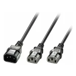 Lindy C14 2 C13 IEC C14 - IEC C13 Cable 2m Μαύρο 30039 30039
