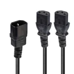 Lindy C14 2 C13 IEC C14 - IEC C13 Cable 2m Μαύρο 30039 30039 - Image 2