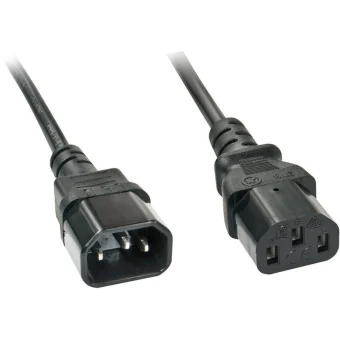 Lindy IEC C14 - IEC C13 Cable 2m Μαύρο 30331 30331