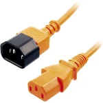Cable Power Iec Extension 1m/orange 30474 Lindy 30474 - Image 2