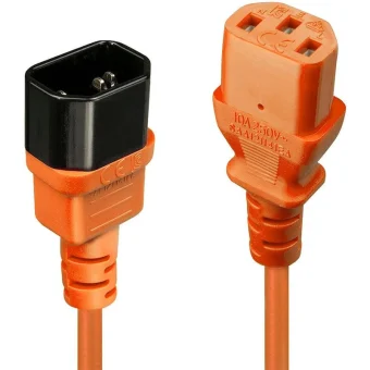 Lindy IEC C14 - IEC C13 Cable 2m Πορτοκαλί 30475 30475