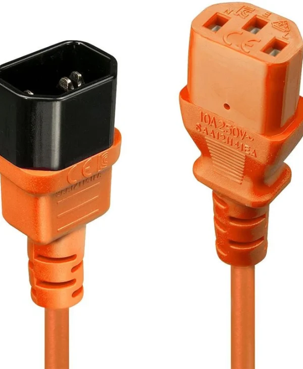 Lindy IEC C14 - IEC C13 Cable 2m Πορτοκαλί 30475 30475