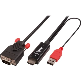 Lindy Μετατροπέας DisplayPort / HDMI male σε DisplayPort / HDMI female 1τμχ (41456) 41456