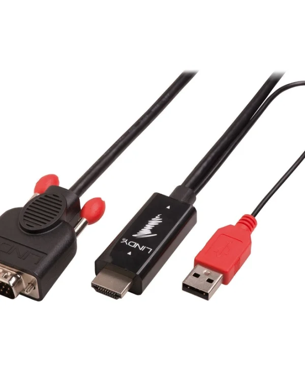 Lindy Μετατροπέας DisplayPort / HDMI male σε DisplayPort / HDMI female 1τμχ (41456) 41456