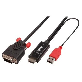 Lindy Μετατροπέας VGA / HDMI male σε VGA / HDMI female (41457) 41457