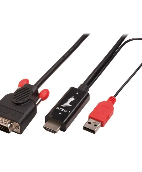 Lindy Μετατροπέας VGA / HDMI male σε VGA / HDMI female (41457) 41457