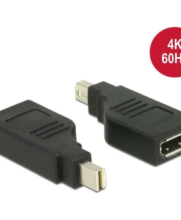 DeLock Μετατροπέας mini DisplayPort male σε DisplayPort female 1τμχ 65626 65626