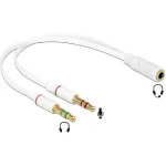 DeLock Μετατροπέας 3.5mm 2x male σε 3.5mm female Λευκό 1τμχ 65585 65585