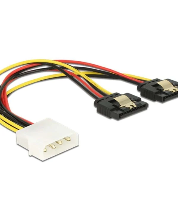 DeLock 4-Pin Molex - 15-Pin Sata Cable 0.2m Πολύχρωμο 85237 85237