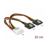 DeLock 4-Pin Molex - 15-Pin Sata Cable 0.2m Πολύχρωμο 85237 85237 - Image 2