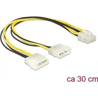 DeLock 4-Pin Molex - 8-Pin EPS Cable 0.3m Πολύχρωμο 85453 85453