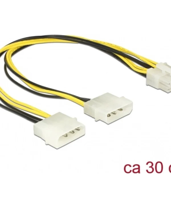 DeLock 4-Pin Molex - 8-Pin EPS Cable 0.3m Πολύχρωμο 85453 85453