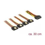 DeLock 15-Pin Sata - 15-Pin Sata Cable 0.3m Πολύχρωμο 60157 60157