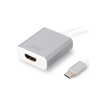 Digitus Μετατροπέας USB-C male σε HDMI female Λευκό 1τμχ DA-70836 DA-70836