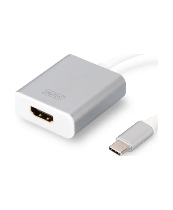 Digitus Μετατροπέας USB-C male σε HDMI female Λευκό 1τμχ DA-70836 DA-70836