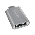 TerraTec Μετατροπέας USB-C male σε USB-C female Ασημί 1τμχ (251732) 251732