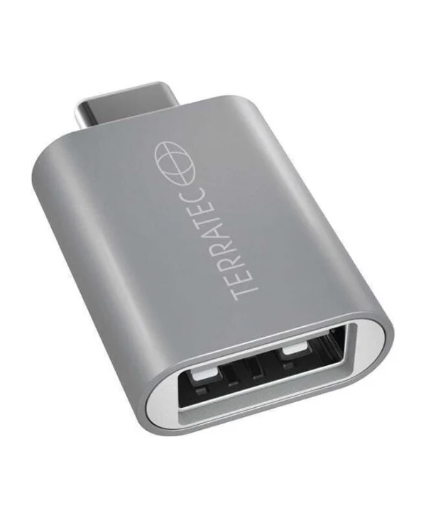 TerraTec Μετατροπέας USB-C male σε USB-C female Ασημί 1τμχ (251732) 251732