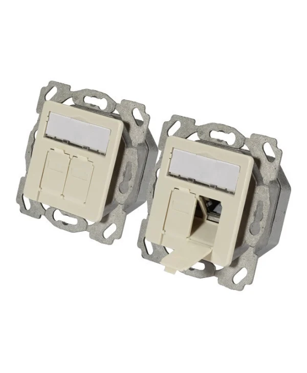 EFB Διπλή Πρίζα Δικτύου RJ45 χωρίς Πλαίσιο σε Λευκό Χρώμα ET-25133.1V1 ET-25133.1V1