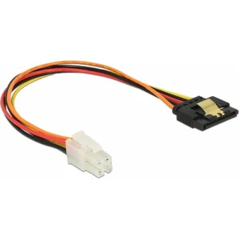 DeLock 4-Pin EPS - 15-Pin Sata Cable 0.2m Πολύχρωμο 85519 85519