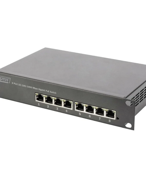 Digitus DN-95317 Unmanaged L2 PoE+ Switch με 8 Θύρες Gigabit (1Gbps) Ethernet και 8 SFP Θύρες DN-95317