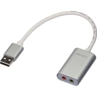 Lindy Μετατροπέας 3.5mm female σε USB-A male Γκρι 1τμχ 42926 42926