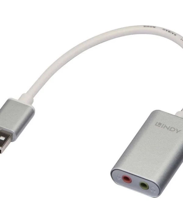 Lindy Μετατροπέας 3.5mm female σε USB-A male Γκρι 1τμχ 42926 42926