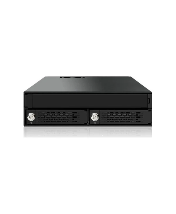 Icy Dock ToughArmor Rugged Full Metal 2-Bay 2.5 Inch SAS/SATA HDD/SSD Backplane Cage with Slim ODD Tray and Locking Trays for External 5.25 Inch Bay Μαύρο MB994IKO-3SB MB994IKO-3SB