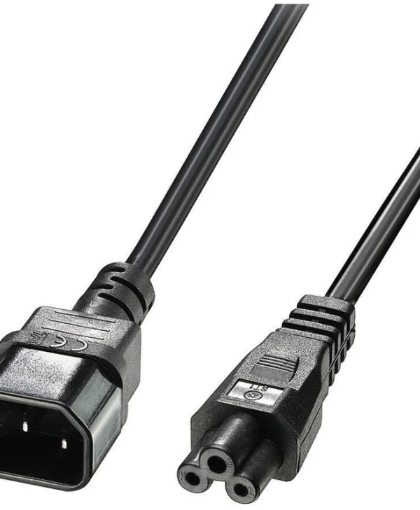 Lindy IEC C5 - IEC C14 Cable 3m Μαύρο 30342 30342