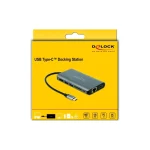 DeLock USB-C Docking Station με HDMI/DisplayPort 4K PD Ethernet και συνδεση 2 Οθονών Ασημί (87683) 87683 - Image 4