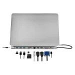 LogiLink USB-C Docking Station με HDMI 4K PD Ethernet και συνδεση 2 Οθονών Ασημί (UA0373) UA0373 - Image 2