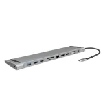 LogiLink USB-C Docking Station με HDMI 4K PD Ethernet και συνδεση 2 Οθονών Ασημί (UA0373) UA0373 - Image 3