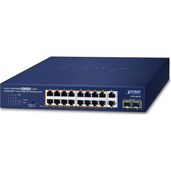 Planet GSD-2022P Unmanaged L2 PoE+ Switch με 16 Θύρες Gigabit (1Gbps) Ethernet GSD-2022P